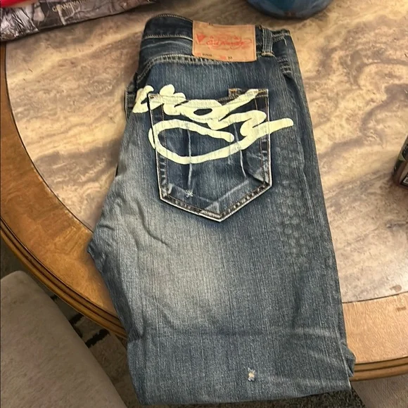 Christian Audigier Denim with White Script